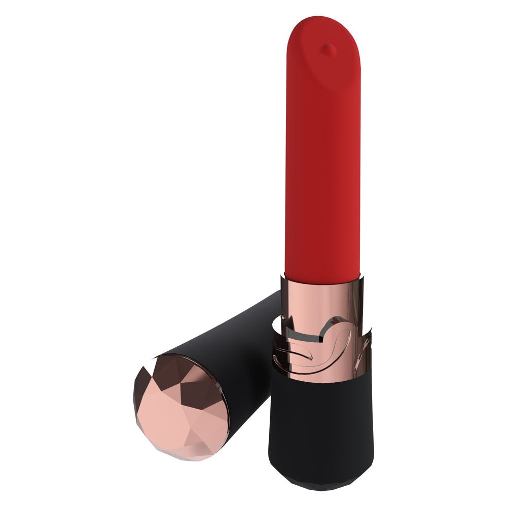Loveline Dahlia Lipstick Vibrator - Black/Red