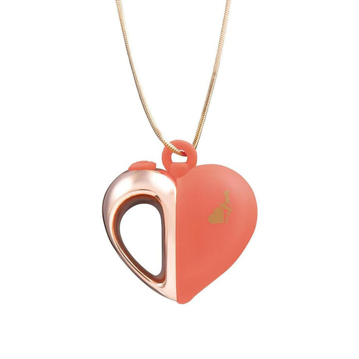 Lapdance Heart Pendant Necklace Vibrator - Pink/Rose