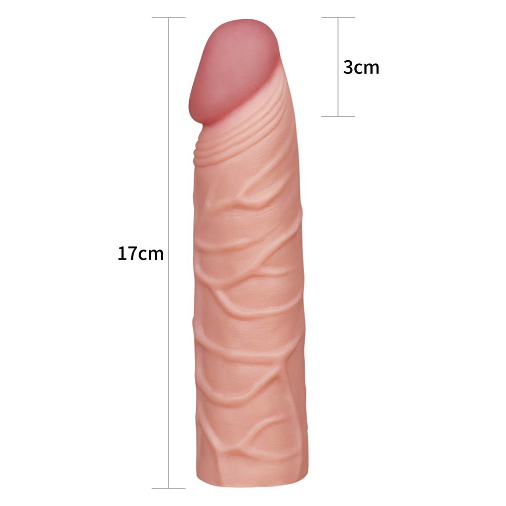 Pleasure X-Tender 1 Inch Extension Sleeve - Flesh