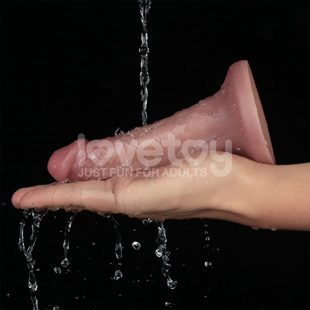 Lovetoy Dual Density Power Cock - 6 Inch Vibrating Dong - Flesh