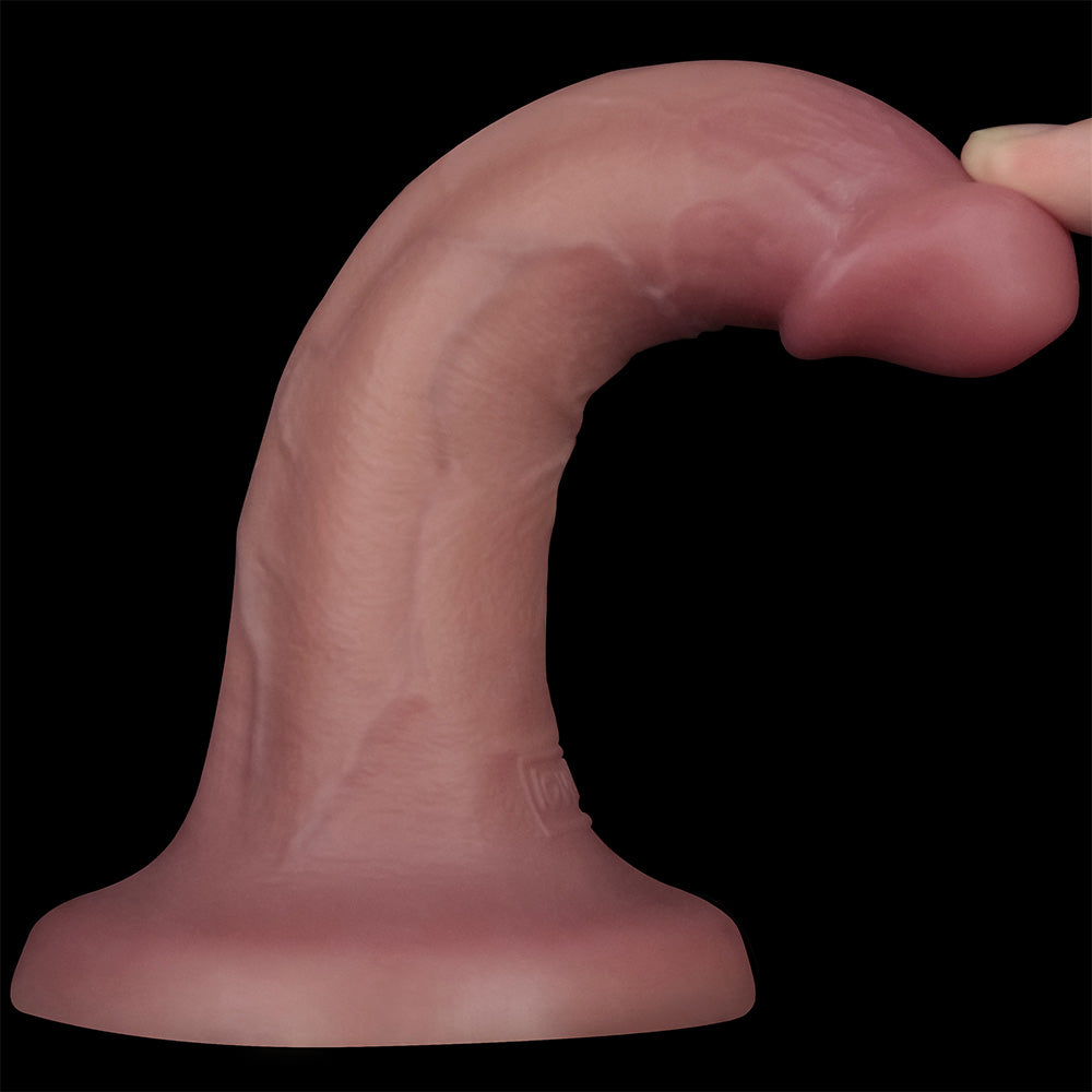 Lovetoy Dual Density Power Cock - 6 Inch Vibrating Dong - Flesh