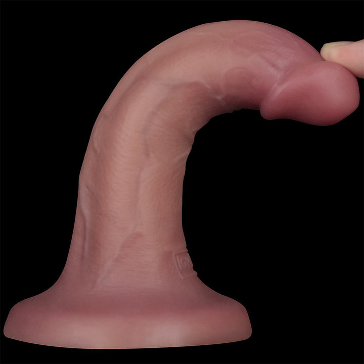 Lovetoy Dual Density Power Cock - 6 Inch Vibrating Dong - Flesh