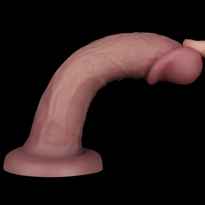 Dual Density Power Cock - 8 Inch Flesh Vibrating Dong