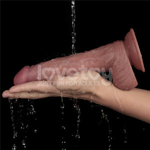 Dual Density Power Cock - 9 Inch Flesh Vibrating Dildo