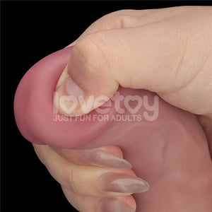 Dual Density Power Cock - 9 Inch Flesh Vibrating Dildo