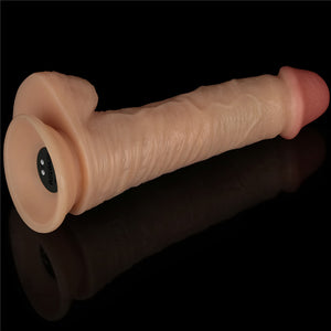 Lovetoy 8 Inch Power Basics Vibrating Dong - Flesh