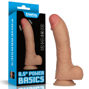 8.5 Inch Power Basics - Flesh Rechargeable Vibrating Dong