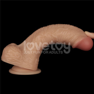 8.5 Inch Power Basics - Flesh Rechargeable Vibrating Dong