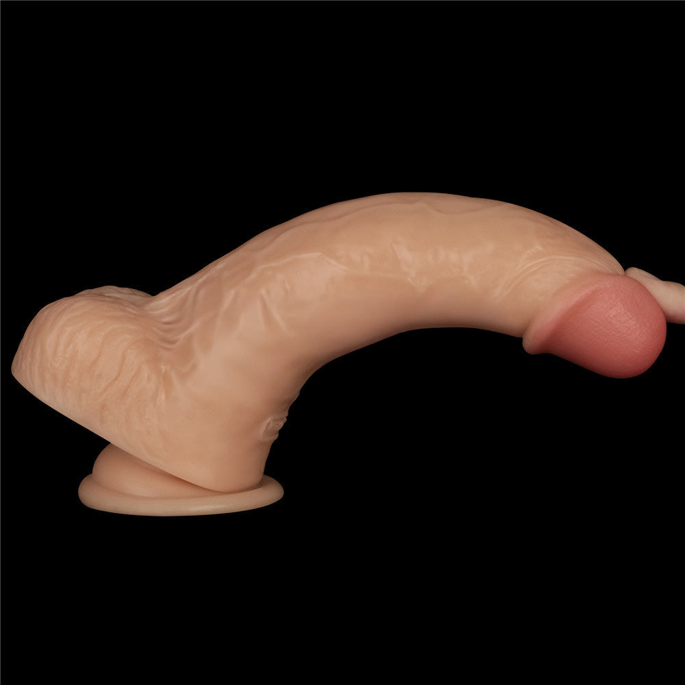 Lovetoy 9 Inch Power Basics Vibrating Dong - Flesh
