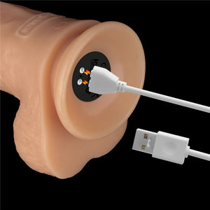 Lovetoy 9 Inch Power Basics Vibrating Dong - Flesh