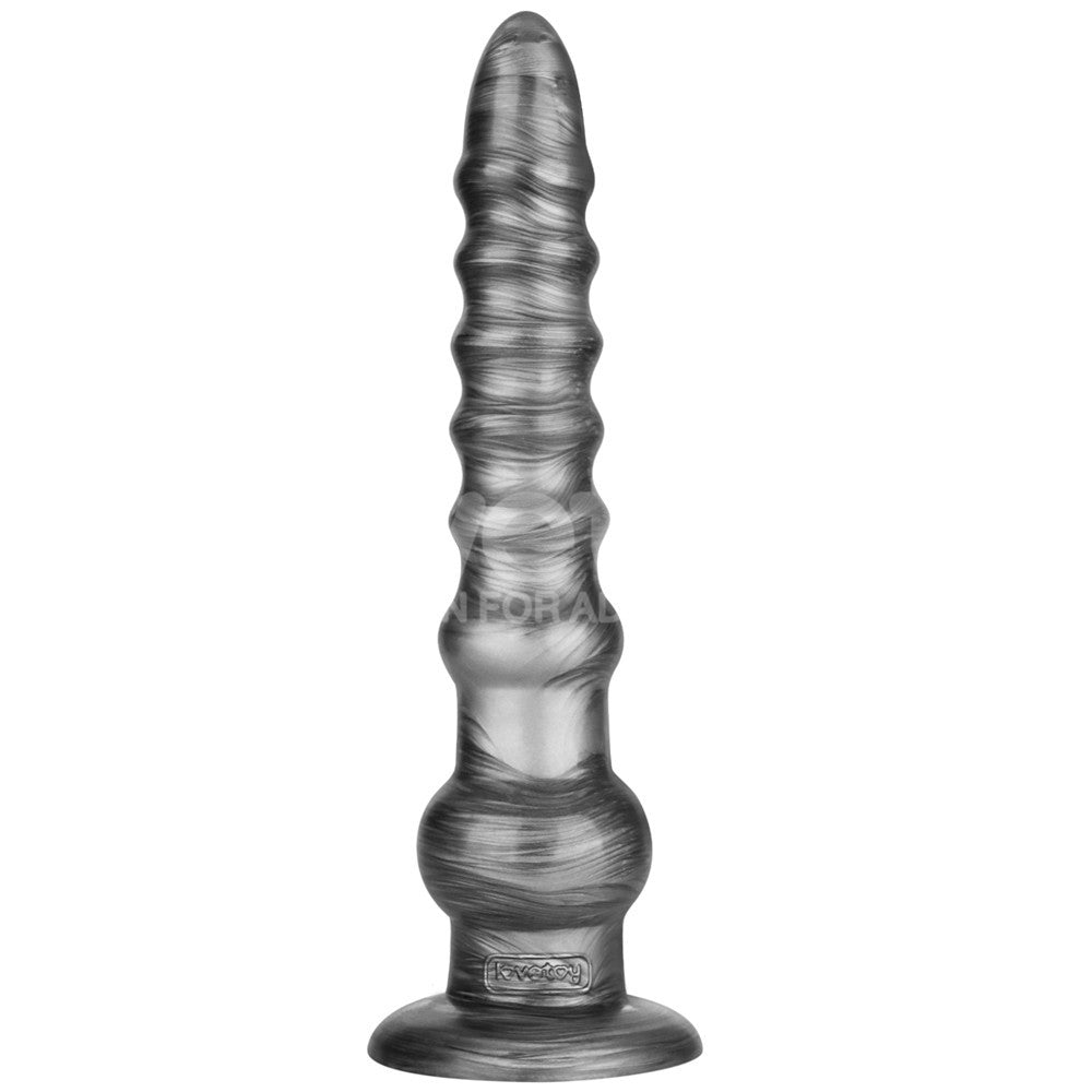 King Sized Vibrating Vibrax Slider 12.5 Inch Grey Dildo