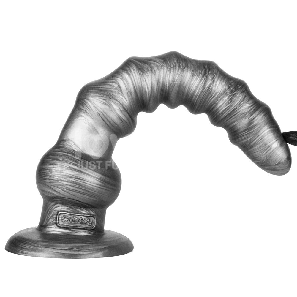 King Sized Vibrating Vibrax Slider 12.5 Inch Grey Dildo