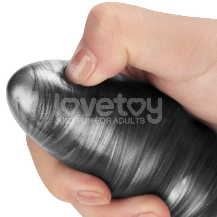 King Sized Vibrating Vibrax Slider 12.5 Inch Grey Dildo