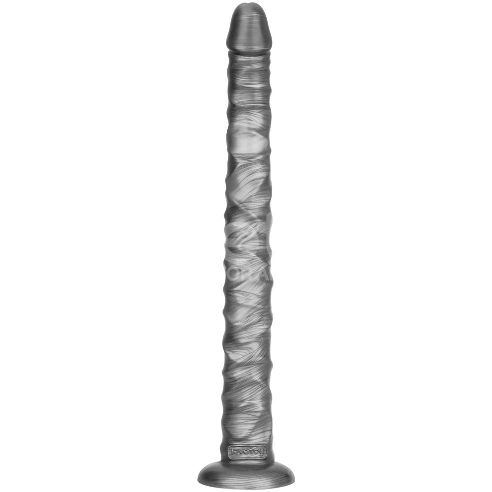King Sized Vibrating Vibrax Slider 16 Inch Dildo - Grey