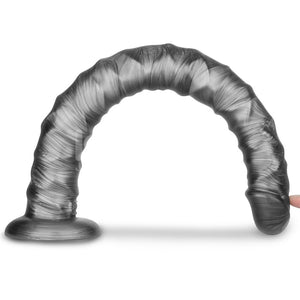 King Sized Vibrating Vibrax Slider 16 Inch Dildo - Grey