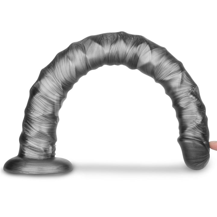 King Sized Vibrating Vibrax Slider 16 Inch Dildo - Grey