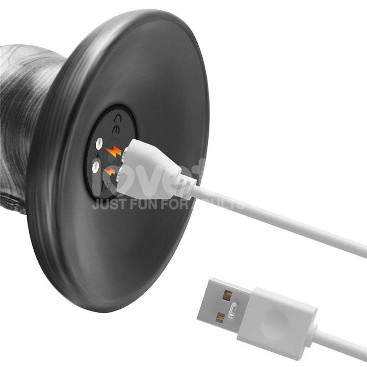 King Sized Vibrating Vibrax Slider 16 Inch Dildo - Grey