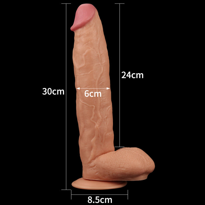 Lovetoy King Size 11 Inch Realistic Dildo - Flesh