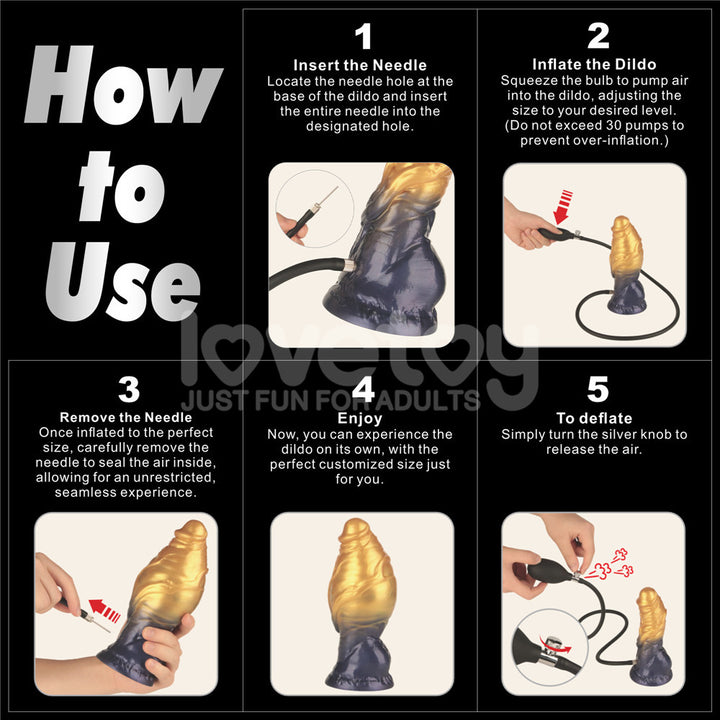 Aerosx 7.5 Inch Dual Density Inflatable Fantasy Dildo