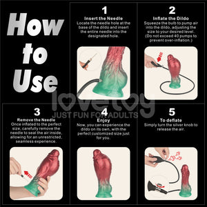 Aerosx 8 Inch Dual Density Inflatable Fantasy Dildo