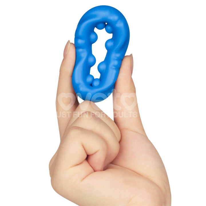 Pinnacle Pro Ridge Bump Cock Ring - Blue