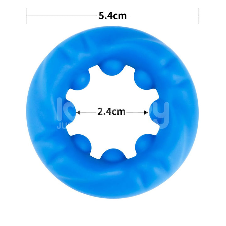 Pinnacle Pro Ridge Bump Cock Ring - Blue