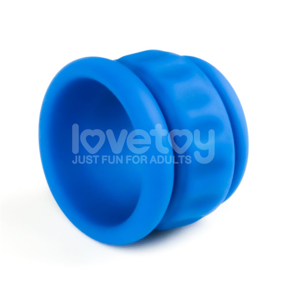 Pinnacle Pro Twin Flex Cock & Balls Ring - Blue