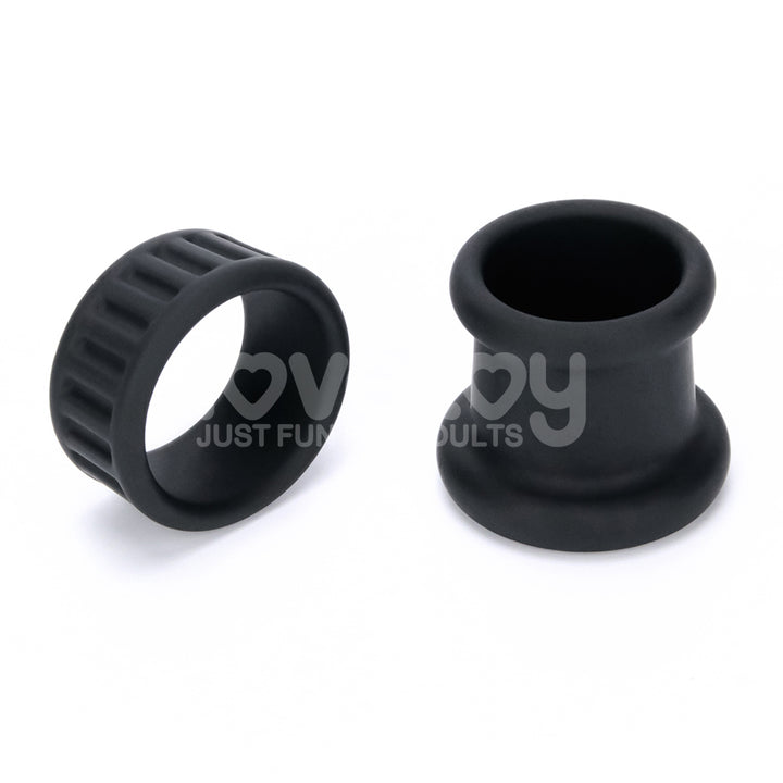 Pinnacle Pro Twin Grip Enhancer - Black Cock & Balls Ring