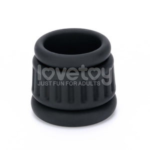Pinnacle Pro Twin Grip Enhancer - Black Cock & Balls Ring