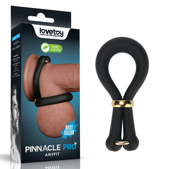 Pinnacle Pro Anyfit Stretcher - Black Adjustable Cock Ring