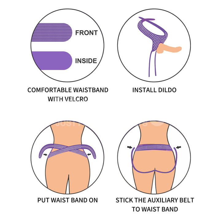 Ingen Easy Adjustable Strap-On Harness - Purple
