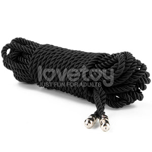 Rebellion Reign Silky Black Bondage Rope - 10 mtrs