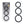 LEVELZ Wide O Silicone Black Cock Ring Set of 3 - L/XL/2X - Set of 3 Sizes