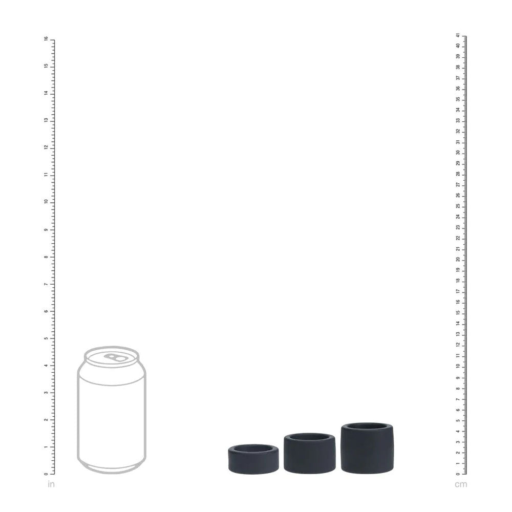 LEVELZ Liquid Silicone Black Ball Strap Stretchers - Set of 3 Sizes