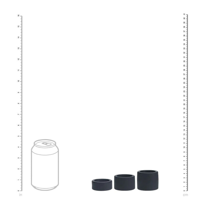 LEVELZ Liquid Silicone Black Ball Strap Stretchers - Set of 3 Sizes