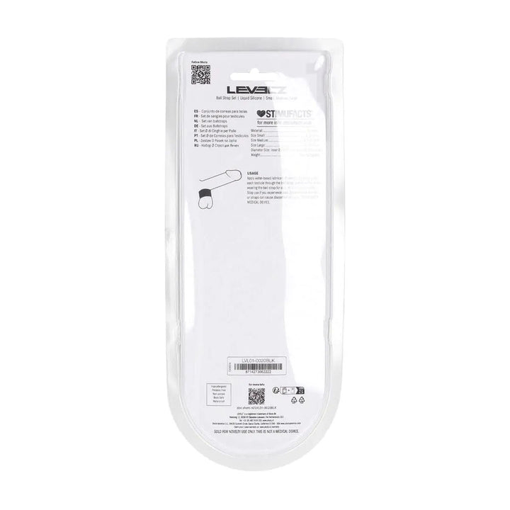 LEVELZ Liquid Silicone Black Ball Strap Stretchers - Set of 3 Sizes