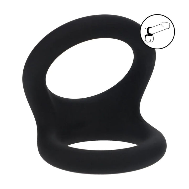 LEVELZ Double O Silicone Cock Ring - L - Black