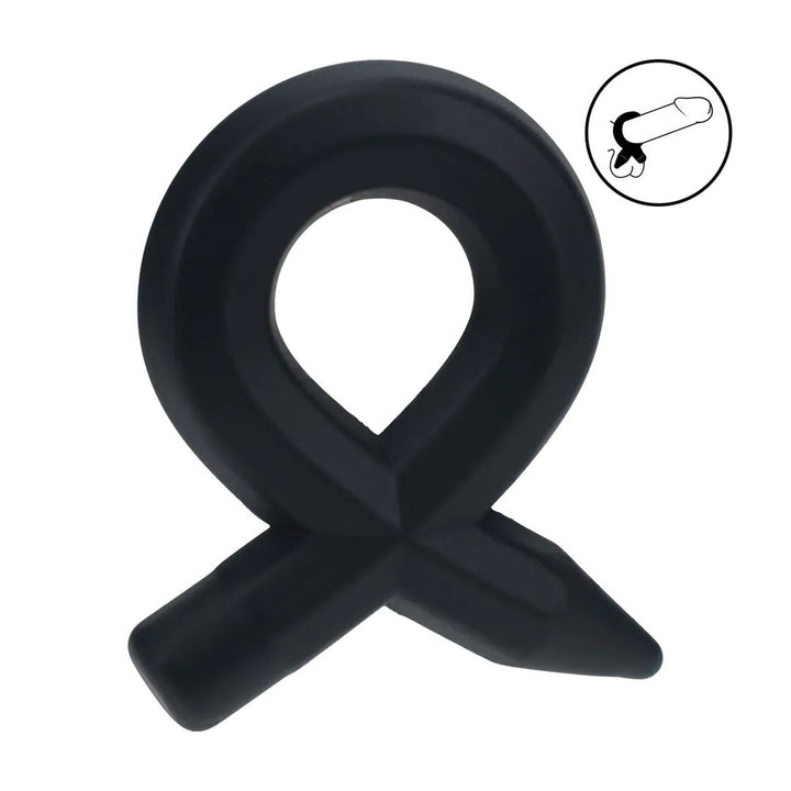 LEVELZ Pencil Liquid Silicone Cock Ring - Black