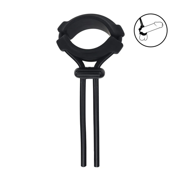 LEVELZ Wide Detachable Lasso Cock Ring - Black