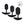 LEVELZ Silicone Weighted Anal Plug Training Set - Black - 3 Sizes