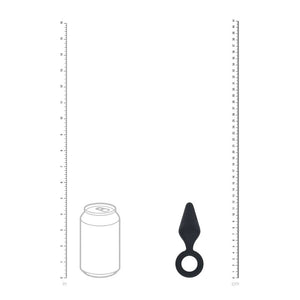 LEVELZ Silicone Anal Plug with Loop - Small - Black