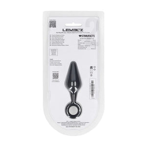 LEVELZ Silicone Anal Plug with Loop - Small - Black