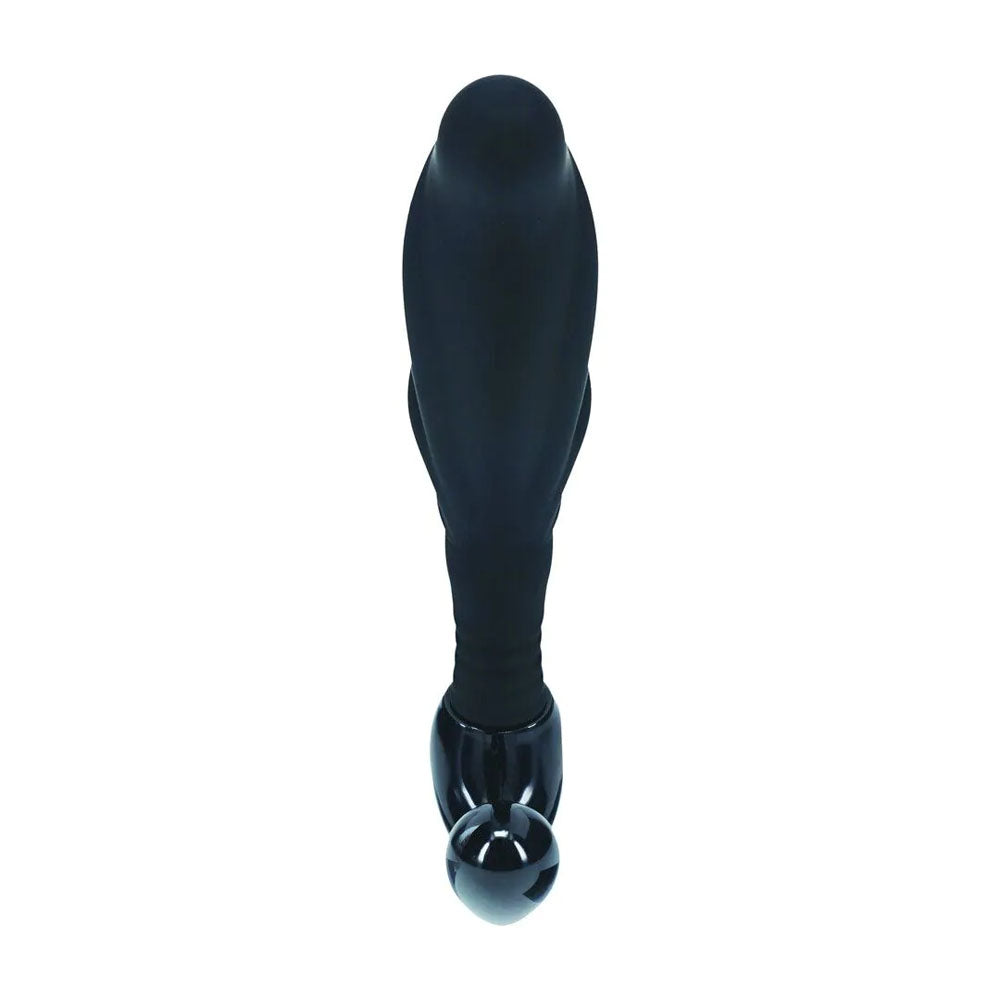 LEVELZ Rippled with Hard Loop Medium Prostate Massager - Black
