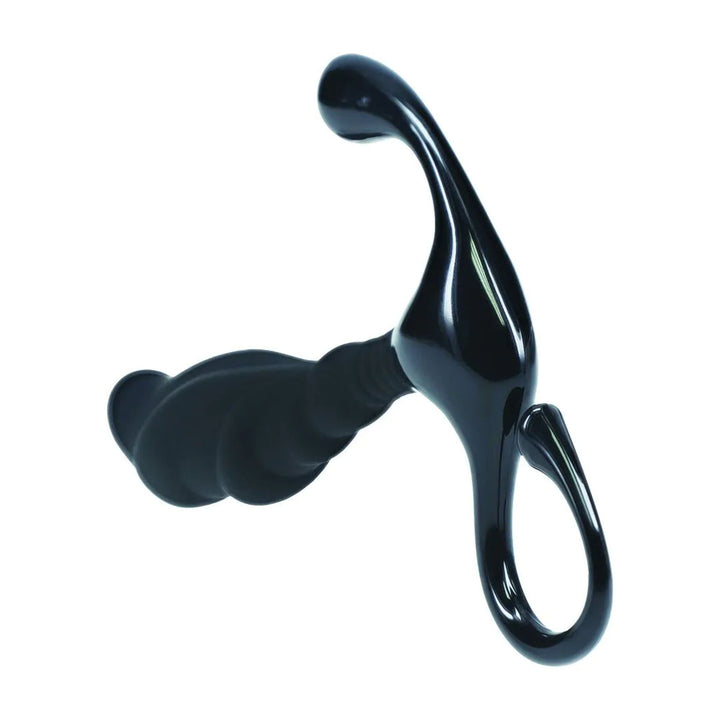LEVELZ Rippled with Hard Loop Medium Prostate Massager - Black