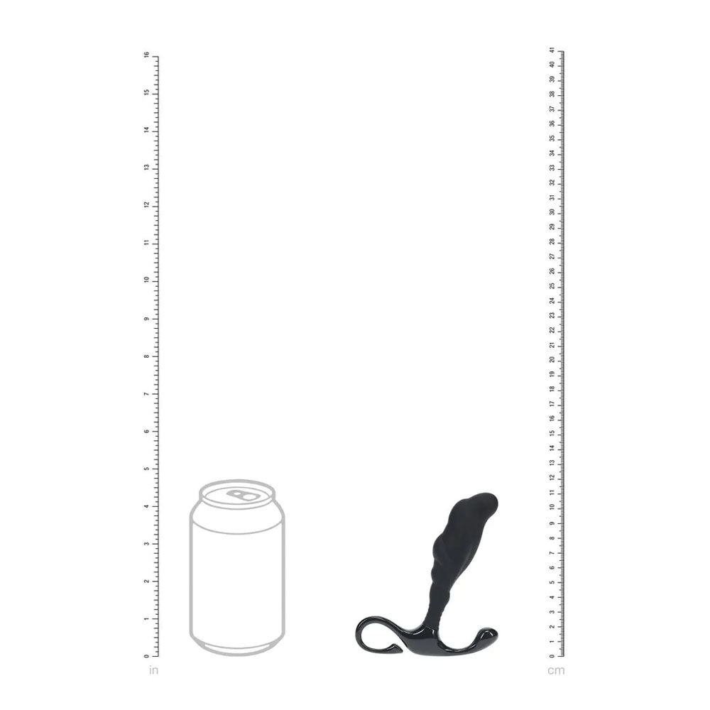 LEVELZ Rippled with Hard Loop Medium Prostate Massager - Black