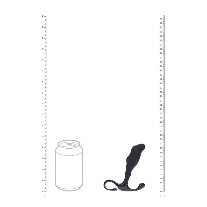 LEVELZ Rippled with Hard Loop Medium Prostate Massager - Black