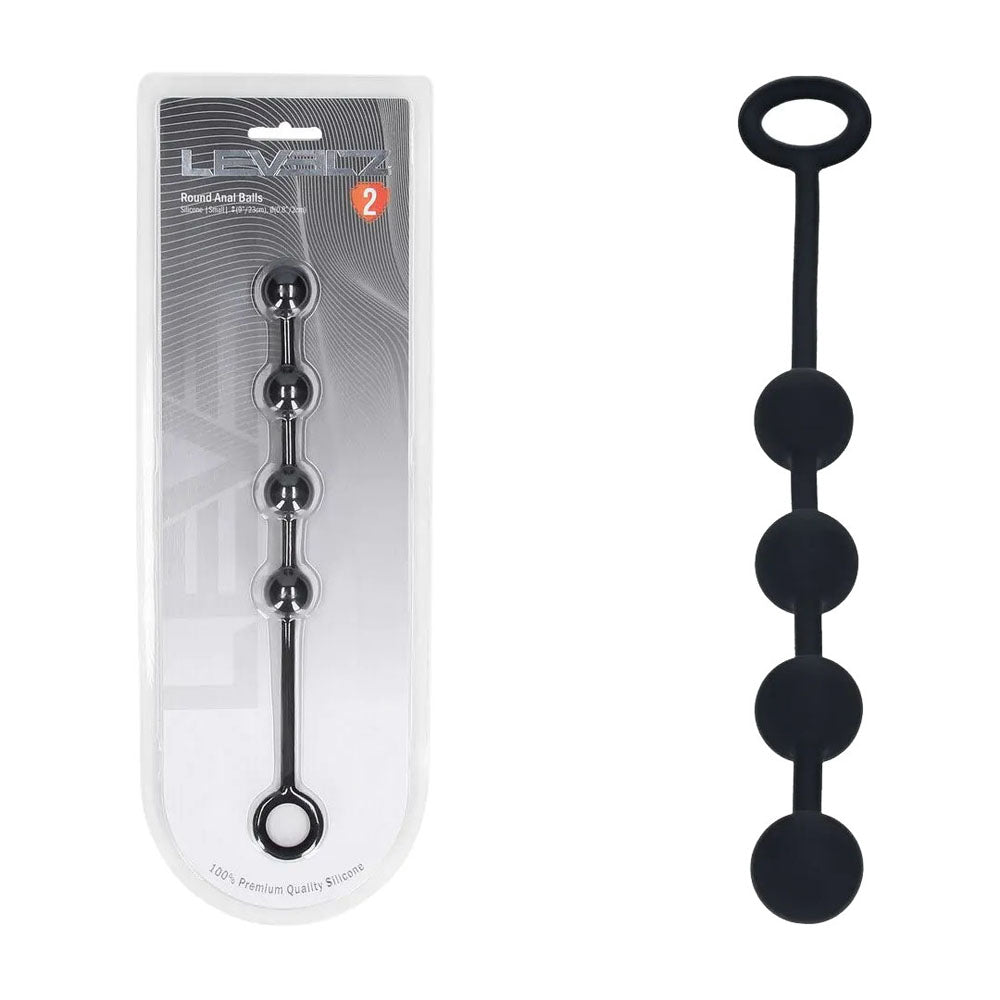 LEVELZ Round Silicone Small Anal Balls - Black