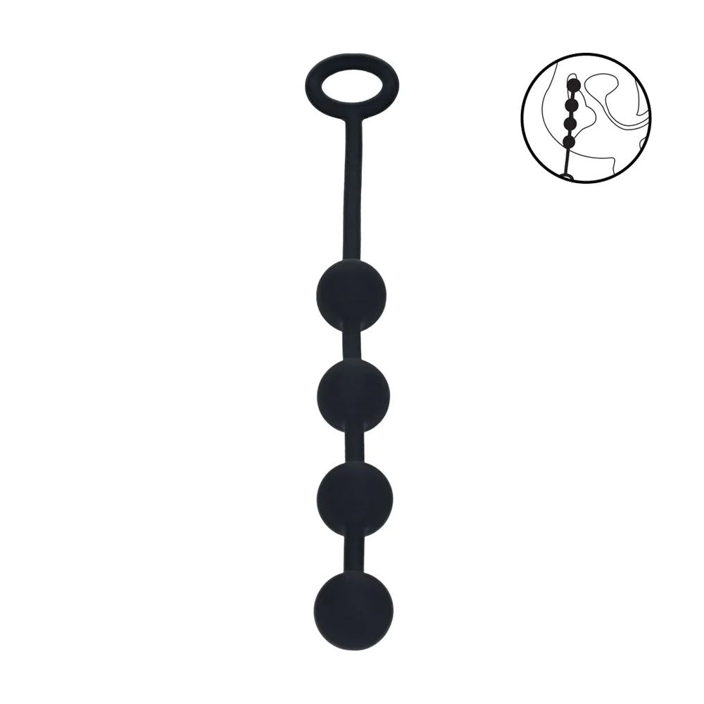 LEVELZ Round Silicone Small Anal Balls - Black
