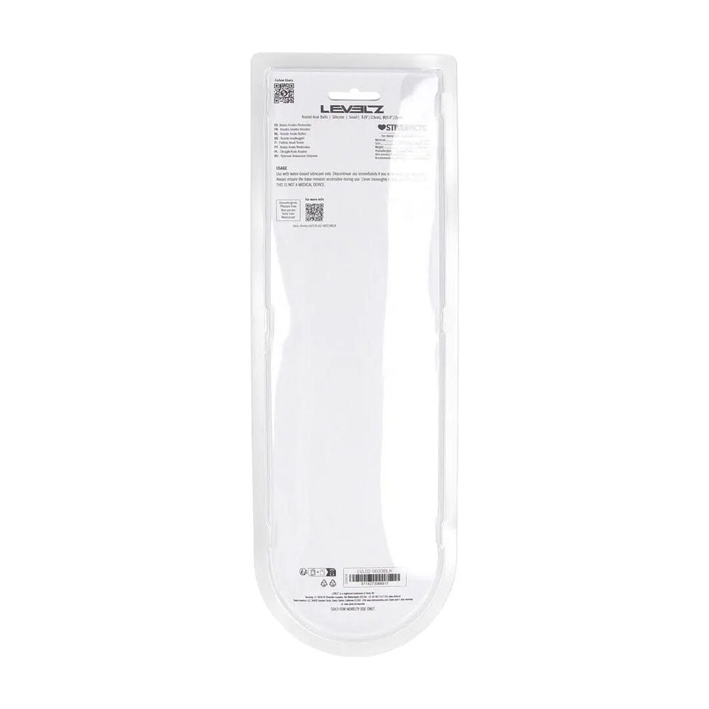 LEVELZ Round Silicone Small Anal Balls - Black