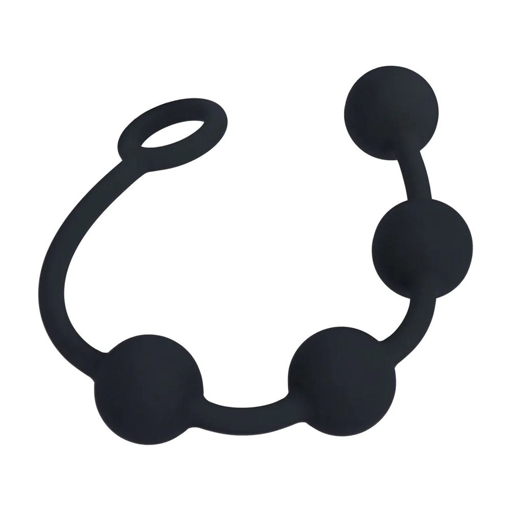 LEVELZ Round Silicone Medium Anal Balls - Black